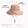 Fashion Breathable Western Cowboy Hat Solid Color Adjustable Wide Brim Sun Hat Climbing Retro Fisherman Sunshade Cap Woman