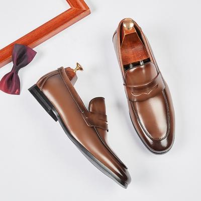 Pánské mokasíny z pravé kůže Japonský styl Letní nazouváky Módní Business Casual Formální společenské boty