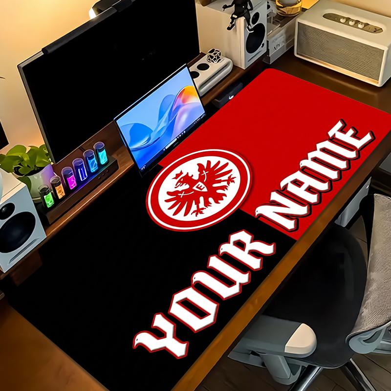 Tappetino per Mouse Personalizzato Eintracht Frankfurt Grande Cuscino per Tavolo da Gioco Antiscivolo Laptop Tablet Mousepad Grande Tappetino XXL Mini PC Playmat Con Bordo bloccato_XIA
