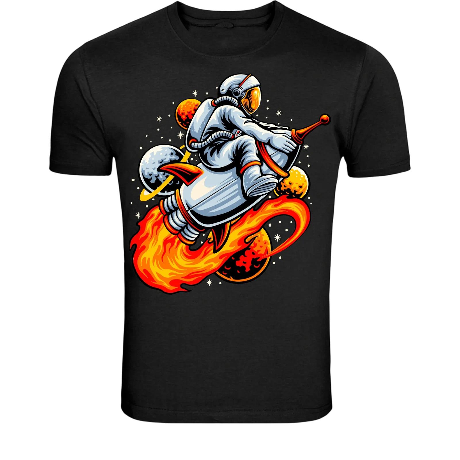 Astronaut Rocket Space T-Shirt - Funny Space Explorer Graphic Tee XL