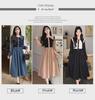 2024 French Retro Contrast Color Dress: Slimming, Comfortable, Elegant Long Dress for Women.