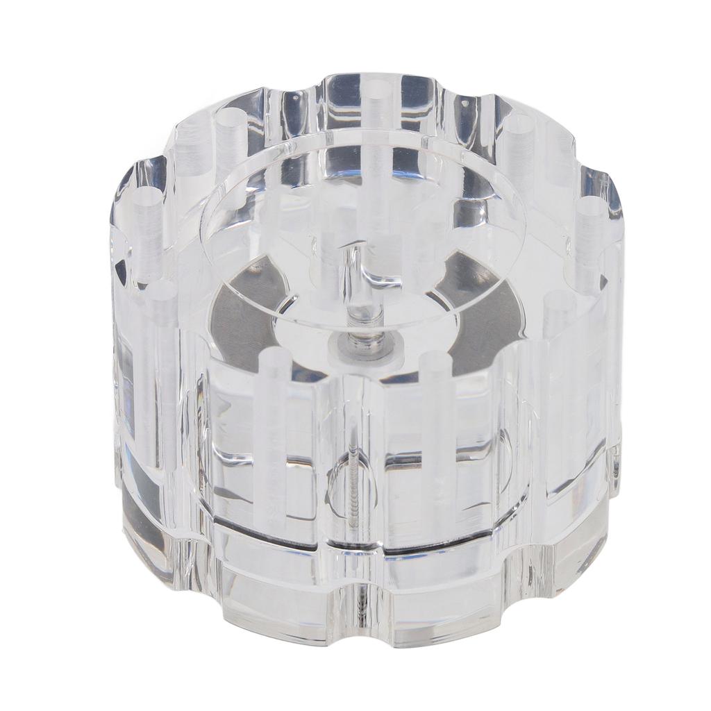 Screwdriver Storage Box 9 Holes 360 Degree Rotatable Tweezers Storage Base Slip Proof Acrylic Screwdriver Holder