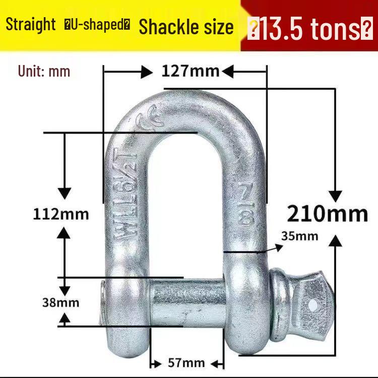 High-Strength U-Type D-Shackle for Lifting & Excavator Locks