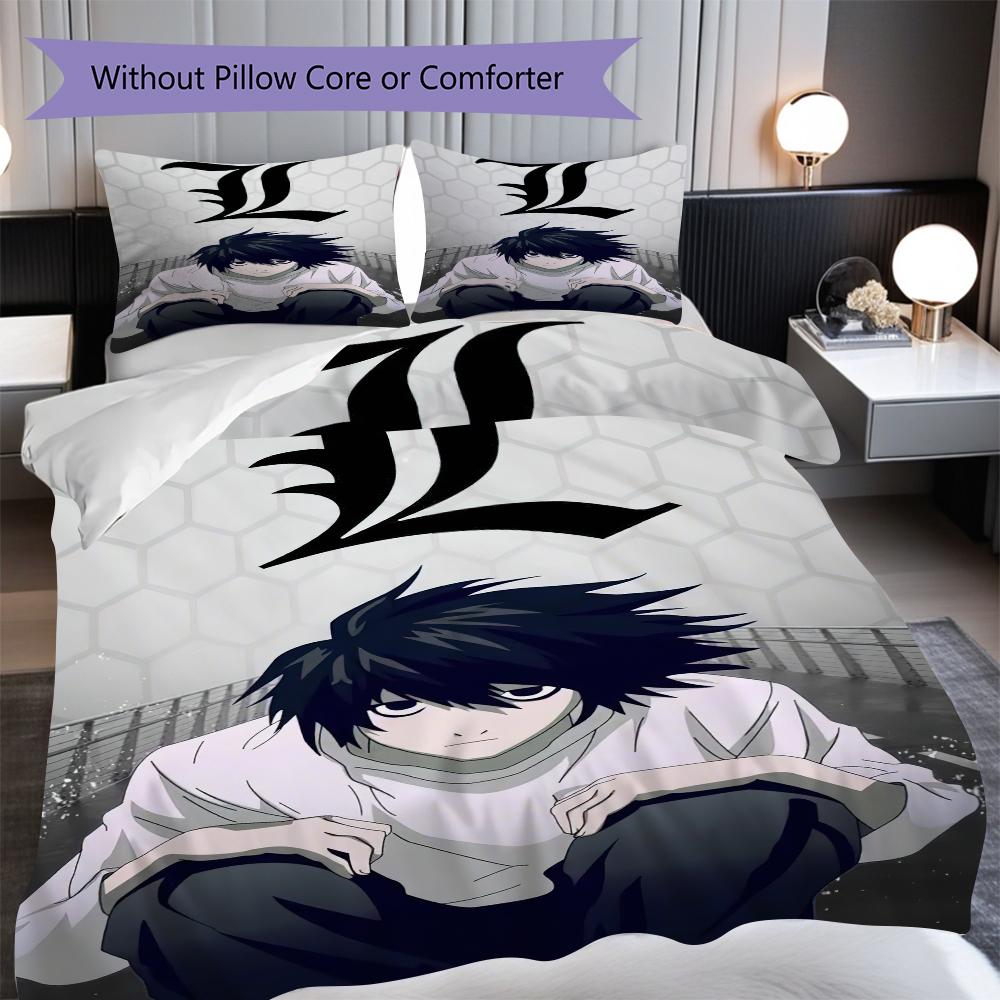 Death Note Chess Showdown Threepiece Set 1 Duvet Cover 2 Pillowcase Without Core Without Core Bedding Set Christmas Birthday Gift