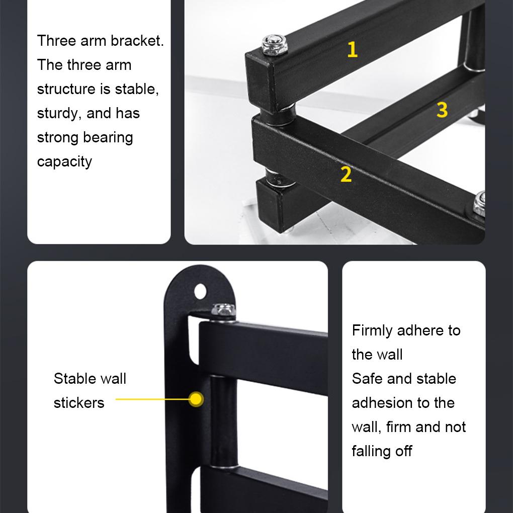 TV Mount Bracket Retractable Holder Universal Convenient Multifunctional ple Style Wall Hanger Displaying Supporting