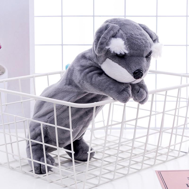 Adorable Puppy Plush Pencil Case - Cute Cartoon Animal Storage Bag for Kids