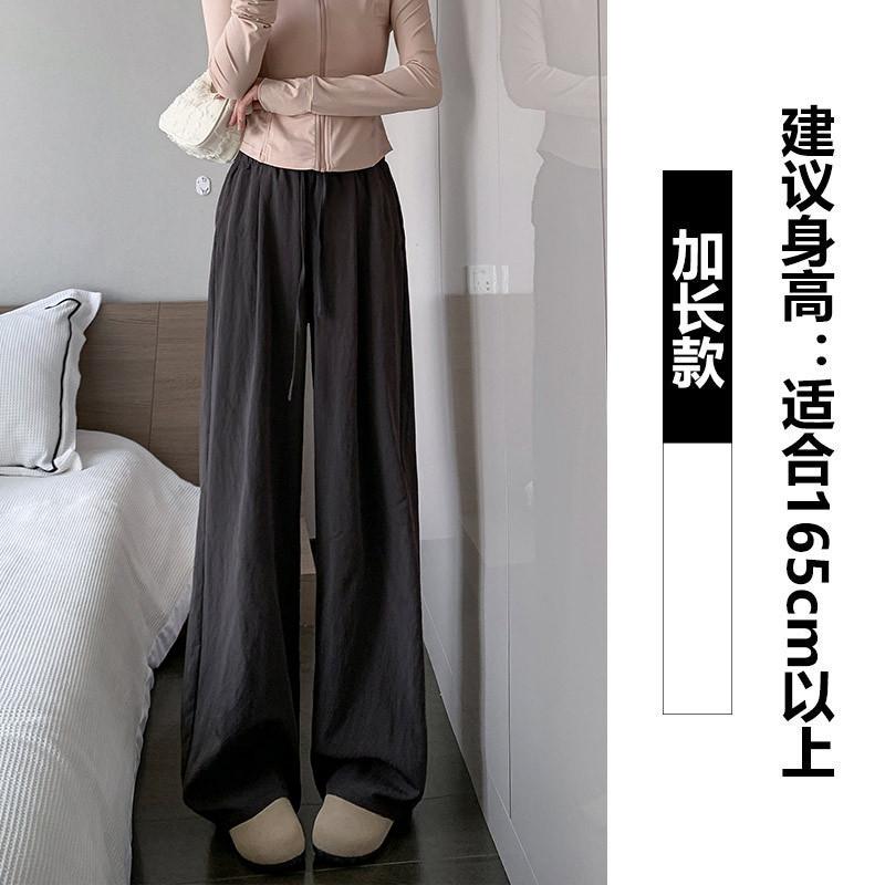 

Брюки Ямамото женские летние тонкие новые весенние с высокой талией свободные драпированные повседневные брюки палаццо из ледяного шелка XL