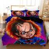 Puppet Horror Doll Bedding Set 3D Printed Duvet Covers Sets With Pillowcases Child Of Play Moive Character Chucky Doll Bed Linen