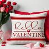 Valentine's Day Pillowcase Linen Love Printed Home Cushion Cover Living Room Sofa Pillowcase