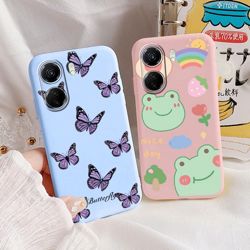 For Poco C65 Phone Case Silicone Soft TPU Protective Soft Cat Coque Para Fundas For Xiaomi Poco C65 Capa Little Dinosaur Shell