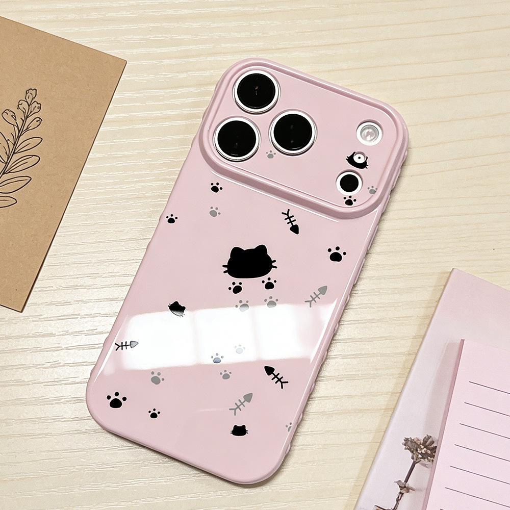 

Black Cat Paw Print iPhone 17/17 Pro Drop-proof Case, Compatible with iPhone 16/15 & iPhone 14 iPhone 17