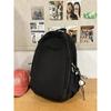 Casual solid color large capacity schoolbag new middle and high school students backpack travel backpack