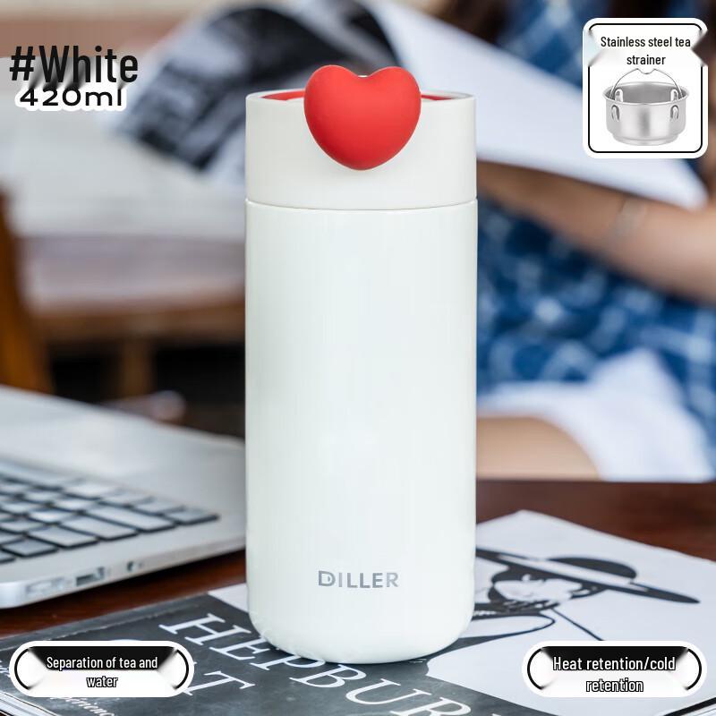 Dileber Cute Heart 316 Stainless Steel Insulated Bottle