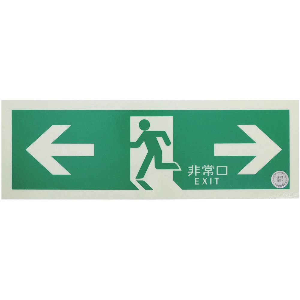TRUSCO Medium Brightness Luminous Directional Double Green EGS1236-B Sign, 120x360mm, Arrow,