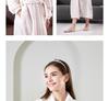 Women's Coral Fleece Thick Velvet Lined Bathrobe - Cozy Autumn/Winter Long Robe Pajamas