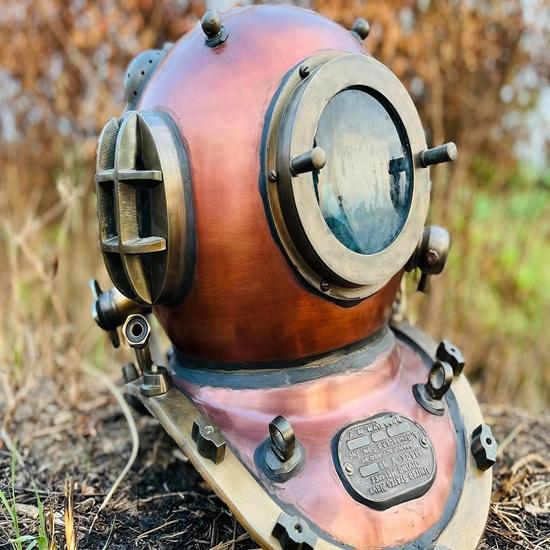 45,72 cm Authentischer Taucherhelm Nautisches Sammlerstück Tiefsee-Dekor Taucherhelm Bestes Geschenk für ihn