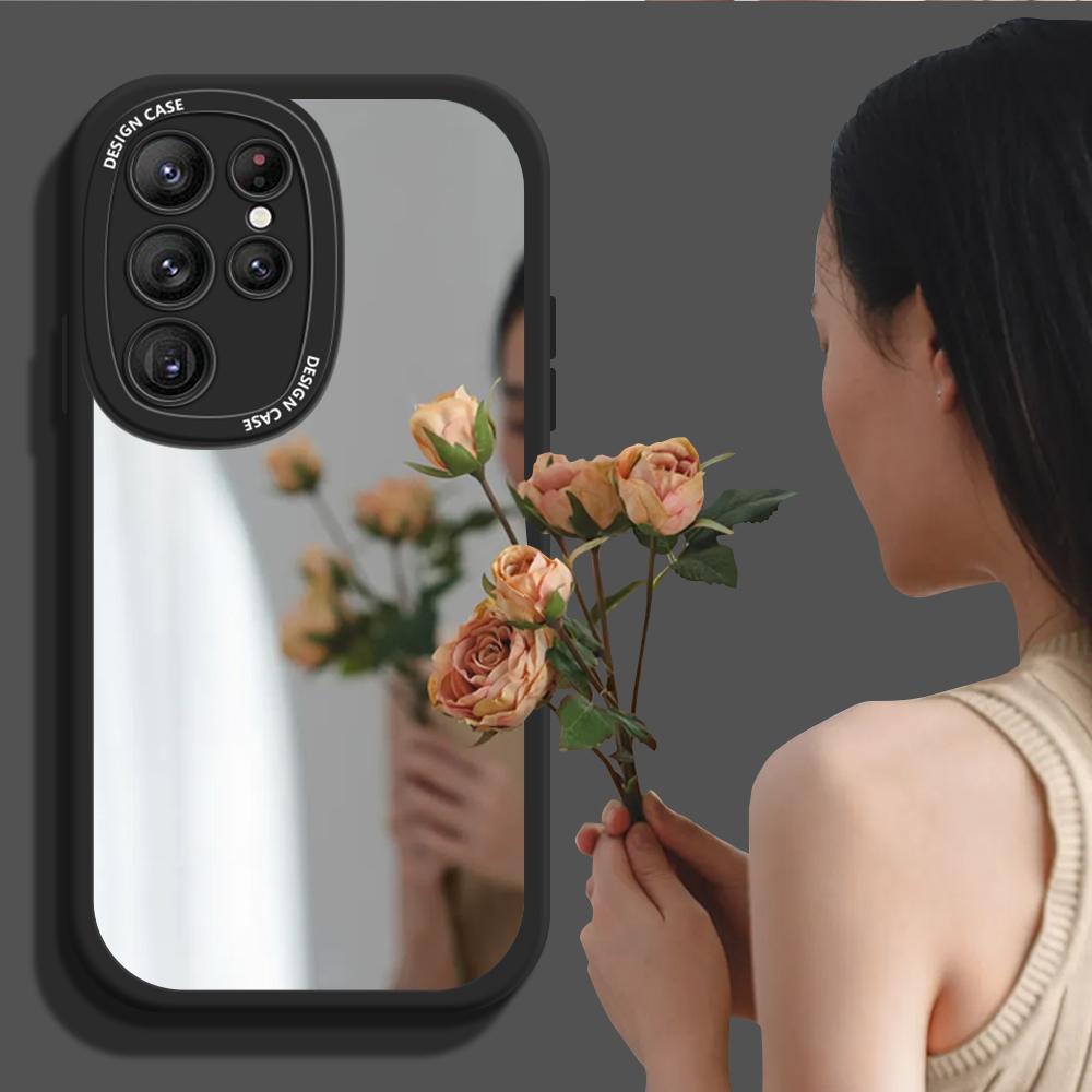 

Ультратонкий силиконовый мягкий чехол с зеркалом на заднюю панель, противоударный защитный чехол с полным покрытием для камеры Xiaomi Redmi Samsung Samsung S23 FE чёрный