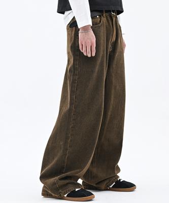 Lopai Zeppelin Max Wide Denim Pants (Dusty Brown)
