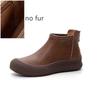 Fashion GKTINOO Women Booties Retro 2025 Fall New Genuine Leather Flat Women Ankle Boots Round Toe Casual Large Size Women Shoes Boots