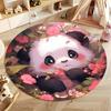 Panda and Floral Design for Cozy Living Spaces Round Carpet for Home Sofa Bedroom, Gift