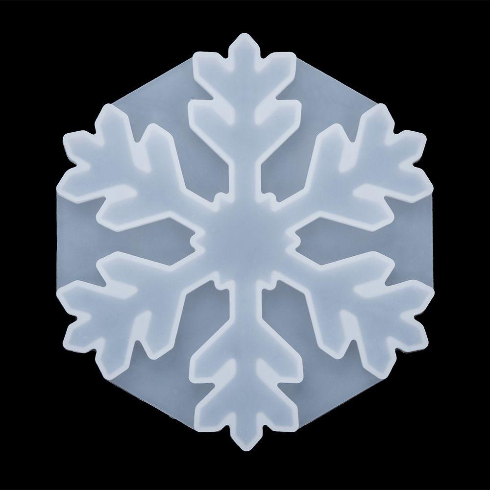 UV Epoxy Xmas Ornament Crystal Pendant Resin Molds Christmas Mold Coaster Silicone Mould Snowflakes