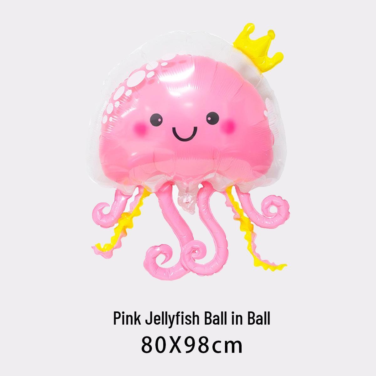 

Медуза и Осьминог Плавающие Шары-Короны с Пузырями - Декор для Вечеринки в Океанской Тематике