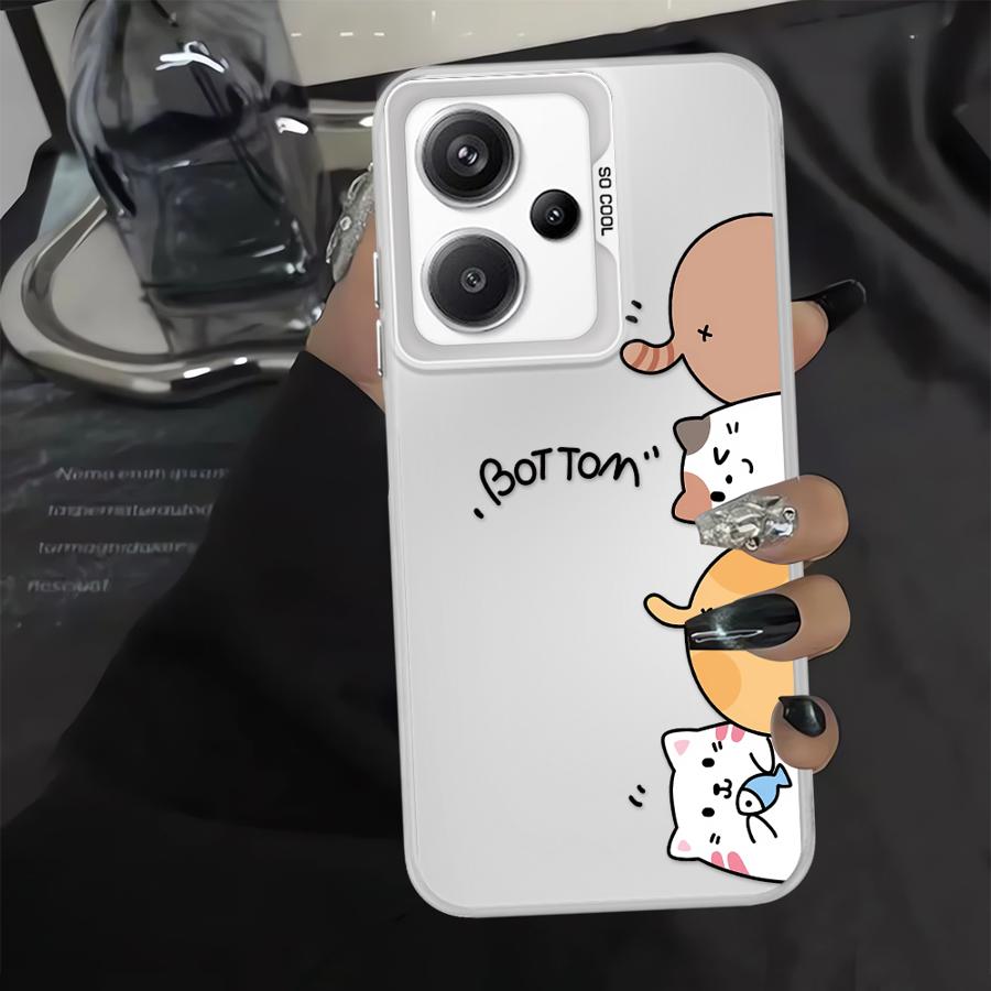 Phone Cover Case for Xiaomi Redmi Note 14 A1 11 Pro Note 13 12 Pro Plus A2 12 10 12C 13C 14C Cute Cartoon Cat