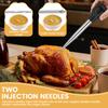 Turkey Baster Stainless Steel Turkey Baster Syringe Reusable BBQ Meat Syringe Marinade Injector with Cleaning Brush for Cooking