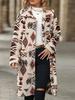 Cappotto Peluche da Donna con Scollo Etno e Maniche Lunghe - Collezione Autunno/Inverno 2025