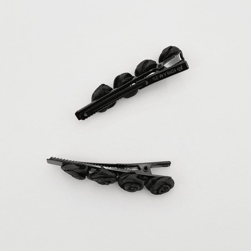 FANTASTIC PLANET [2SET] Black Rose Hair Pin