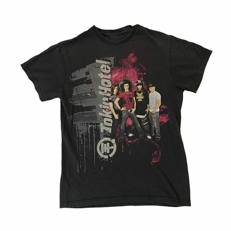 

Винтажная черная футболка Tokio Hotel с принтом концертного тура 2007 года, размеры от S до 5XL, TU527, унисекс S