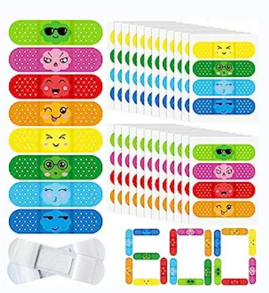 Waterproof Cartoon Band-Aids for Kids - Colorful, Breathable, Elastic Plasters