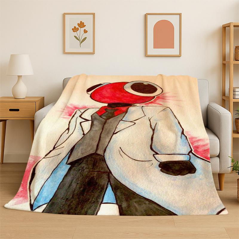 Game R-Rainbow Friends Cartoon Flannel Blanket Soft Warm Throw Blanket for Bedroom Living Room Bed Travel Camping Picnic Kid