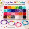 24 Colors Craft Beads 720PCS Bracelet Beads Versatile Large Hole Beads  Hair Braiding