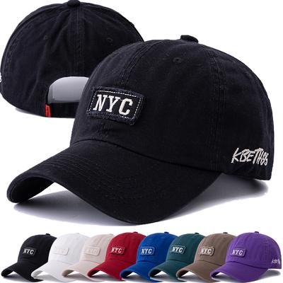 Heißer Verkauf Unisex Gewaschene Baumwolle NYC Stickerei Baseballkappe Outdoor Lässig Reiche Farbe Schattierung Sonne Papa Hut Für Frauen Und Männer