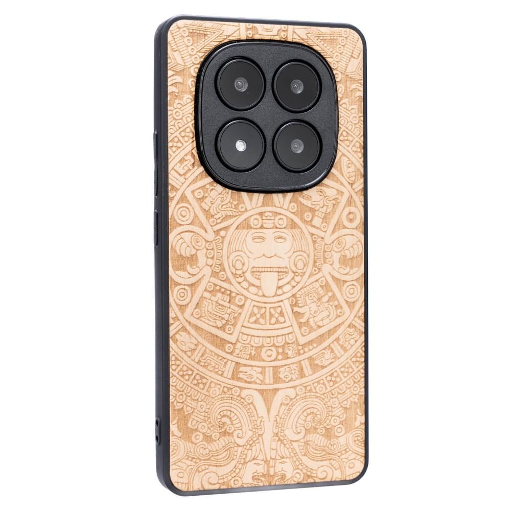 Bewood Wooden Case for Xiaomi Redmi Note 14 Pro 5G Aztec Calendar Aniegre