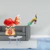 Chinese Feng Shui Koi Fish And Peacock Statue Desktop Decoration for Year Holiday Gift Good Luck