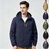 Men's Windproof Hardshell Jacket for Outdoor Hiking, Lightweight Spring and Fall Rain Jacket