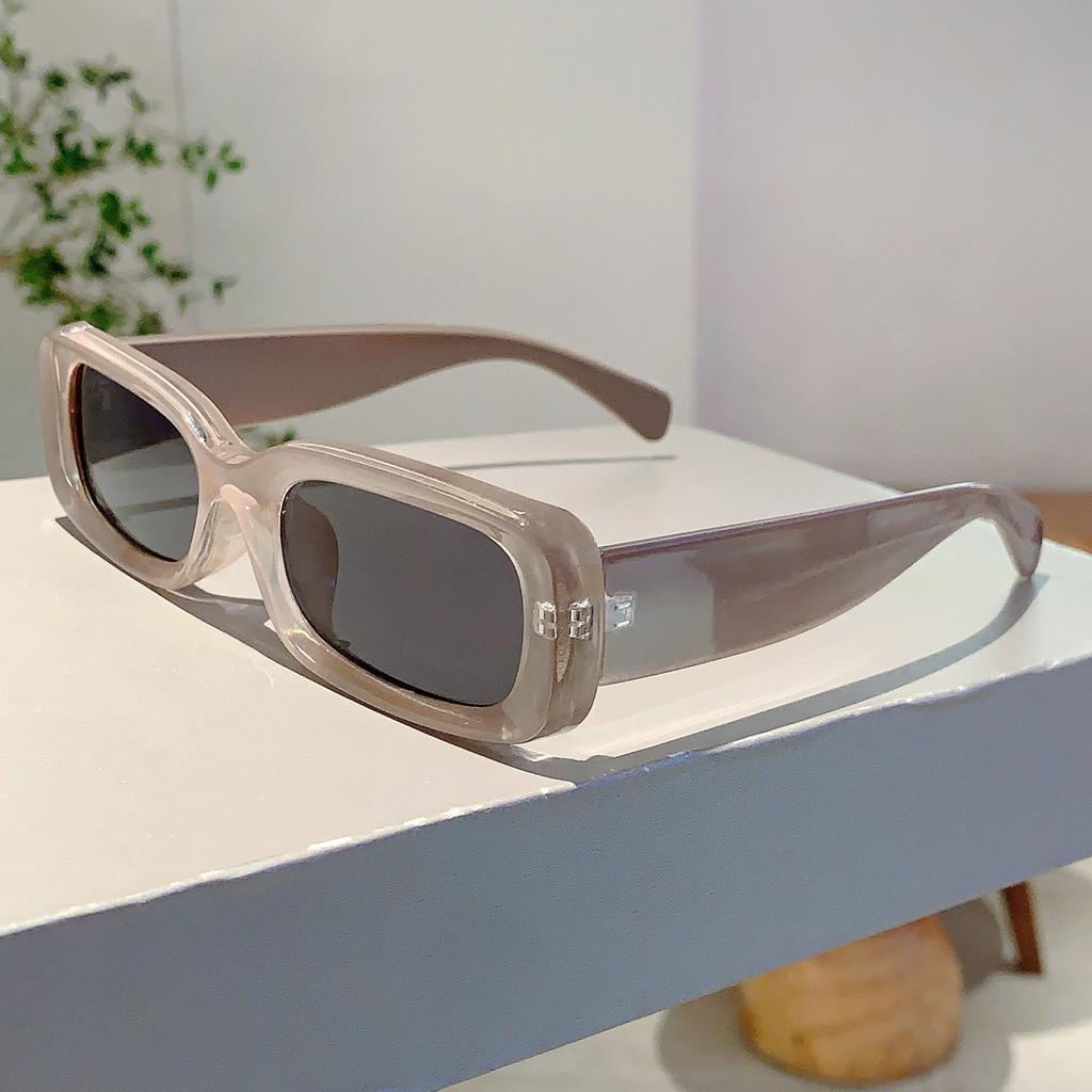 Retro Rectangle Pink Shades Fashion Brand Design Women Sunglasses Candy Color Beach Driving Sun Glasses for Ladies