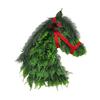 Christmas Horse Head Animal Wreath Window Restaurant Home Decoration Pendant