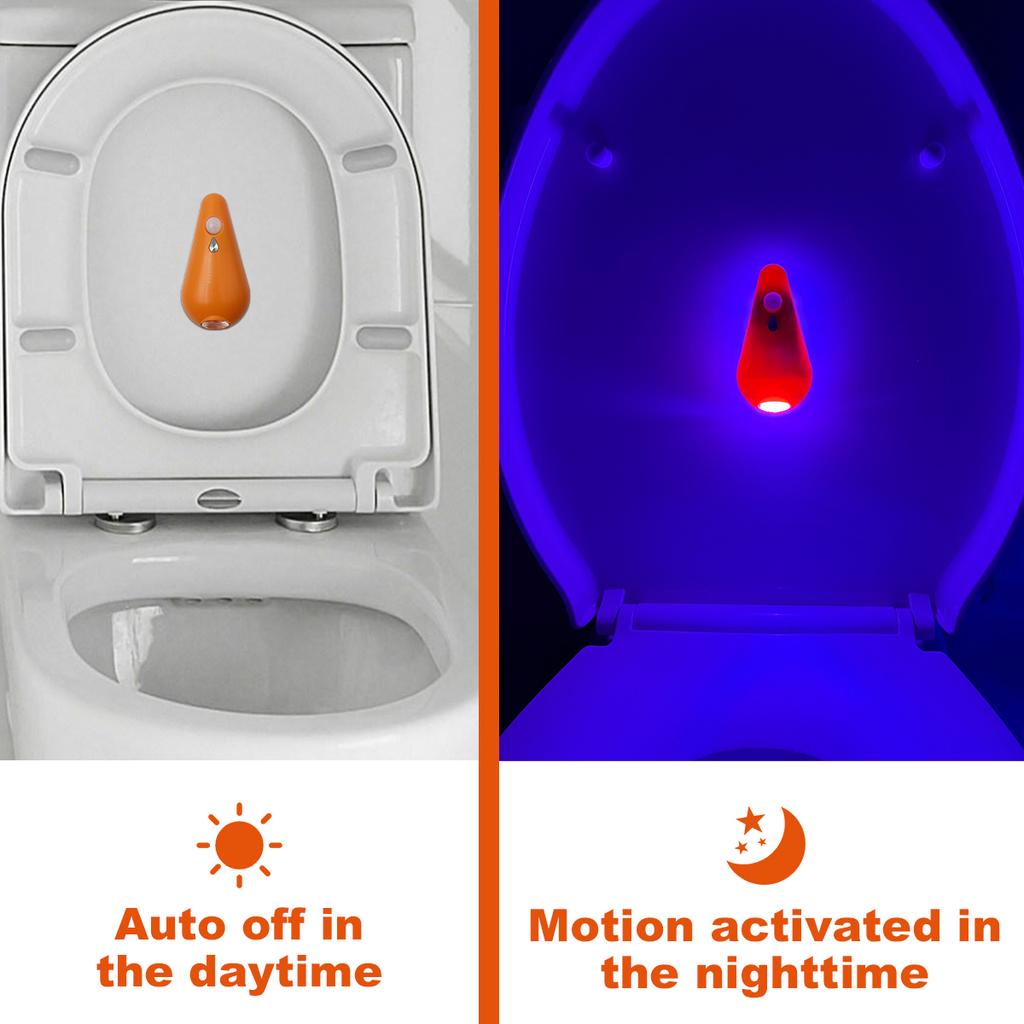 7Color RGB Toilet Night Light Motion Sensor Light Toilet Bowl Light Changing For Bathroom Decoration LED Rechargeable LED Light