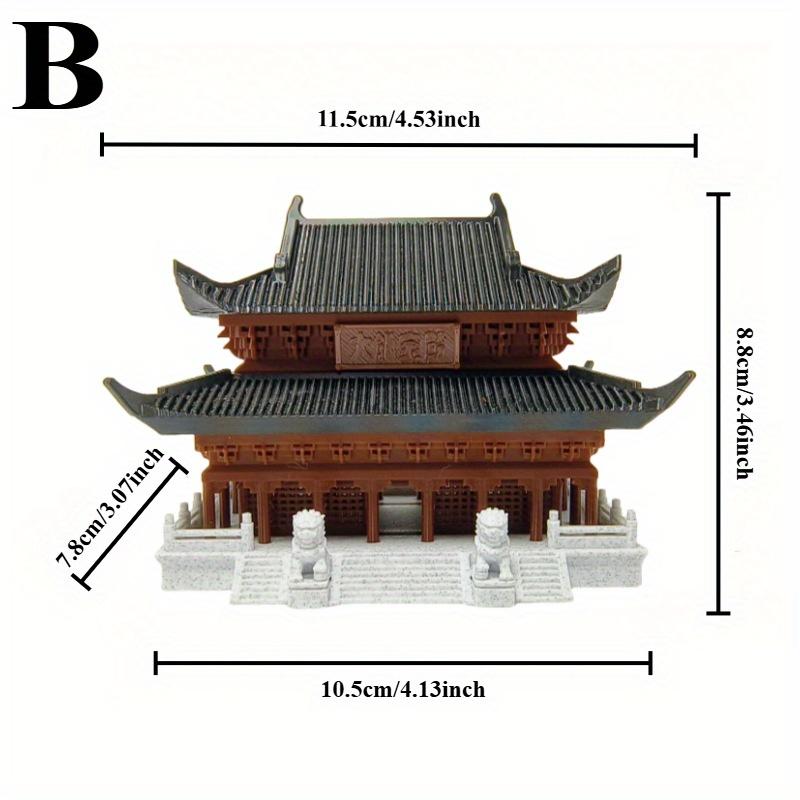 1Pc Micro Landscape 3D Printing Palace Building Ornament Desktop Aquascape Ancient Architecture Home Decoration Accessories