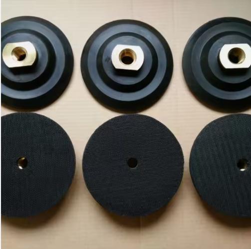 Oemtranrich Industrial 3 Inch/4 Inch/5 Inch Rubber Soft Type Flexible Backing Pad W/velcro
