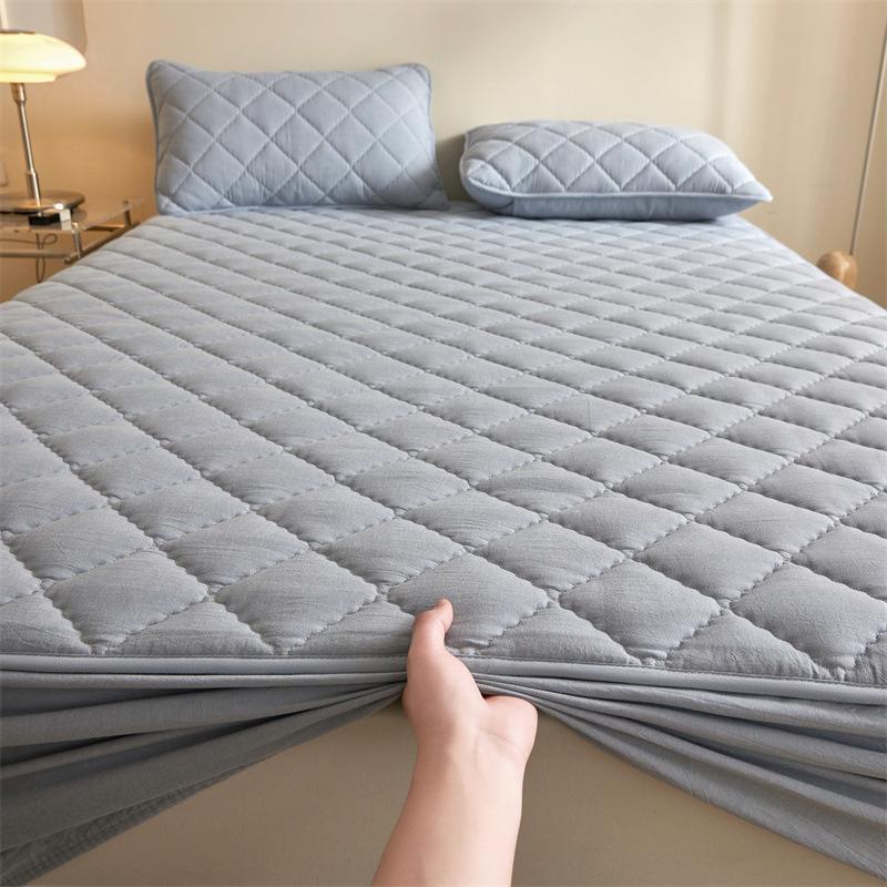 Waterproof Cotton Thick Mattress Cover Protector Breathable Adjustable Bed Cover Thicken Mattress Cover Protector Non-Slip Bed
