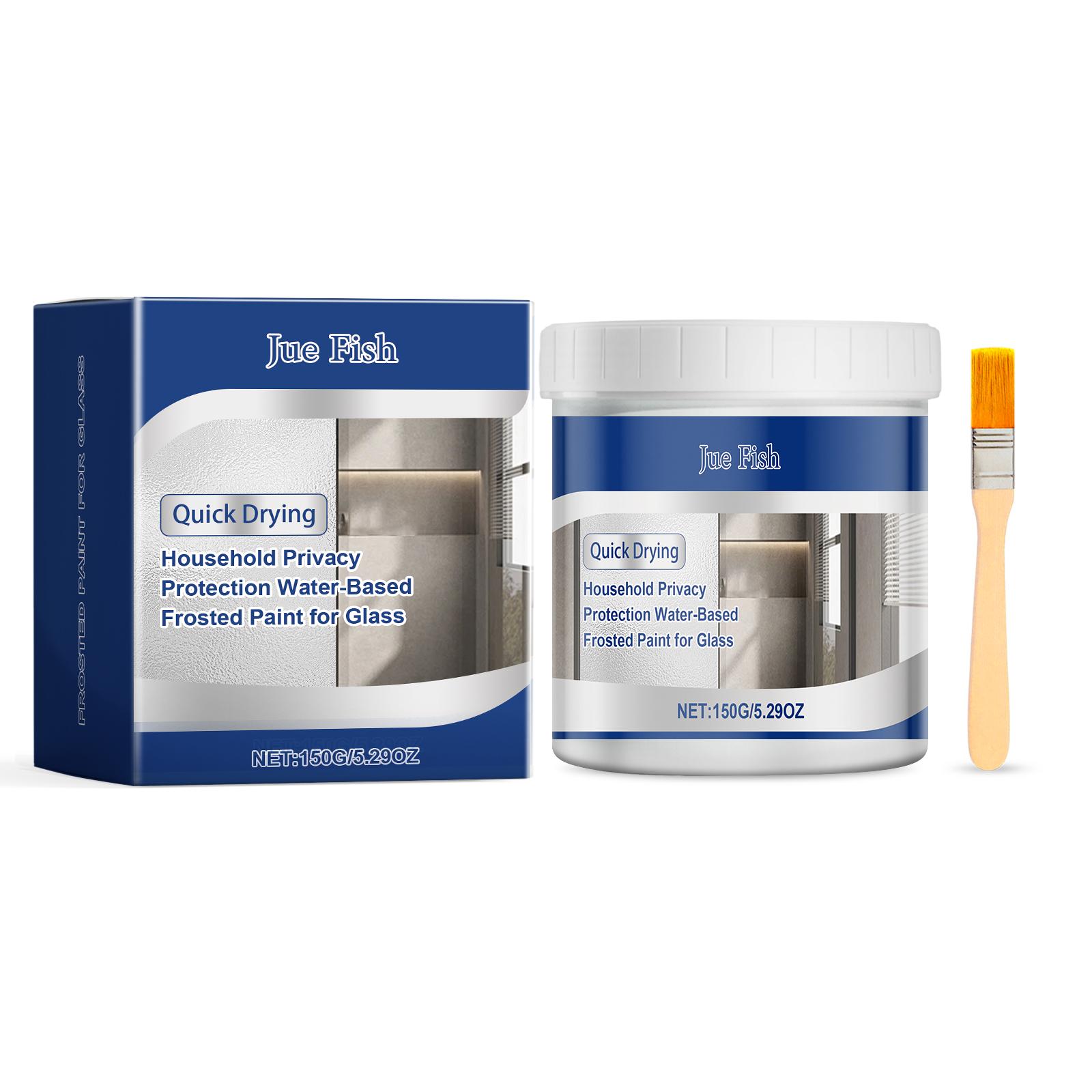 Jue-Fish Glass Water-Based Frosted Paint Waterproof and Sun-Resistant Paint for Renovation, Maintenance, and Covering Frosted Glass