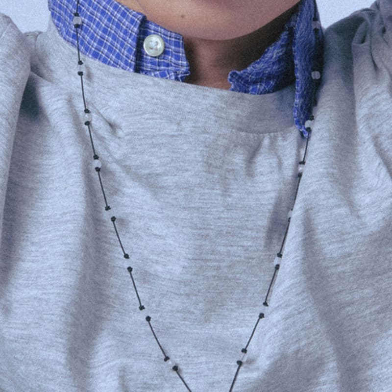 

nff stepping stone necklace-black ONE
