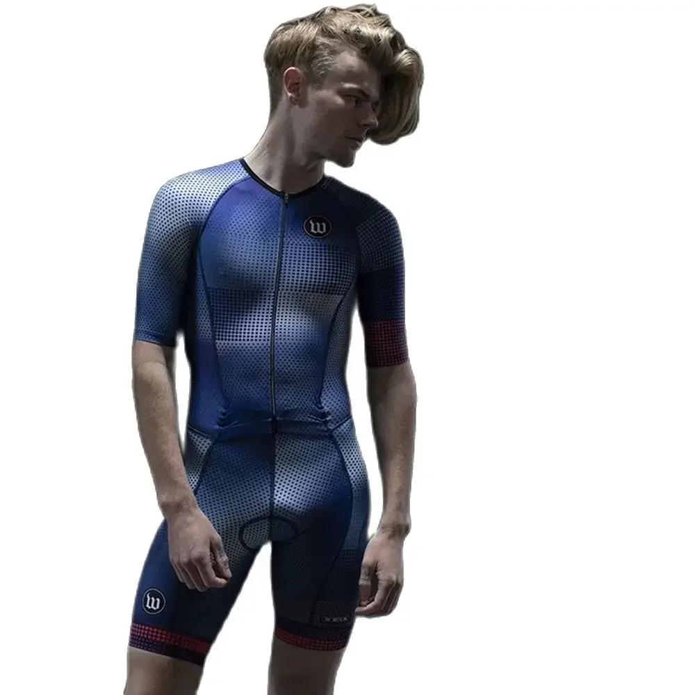 Wattieink 2020 Uci Pro Team Men Triathlon Skinsuit Cycling Jersey Set Ropa MTB Jumpsuit Bici Road Bike Clothes Maillot Ciclismo