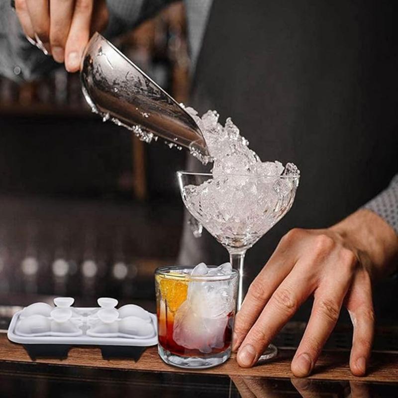 Bulldog Shaped Ice Cube Tray Flexible Silicones Dog Mold Convenient Ice Making Molds Multifunctional Kitchen Tool