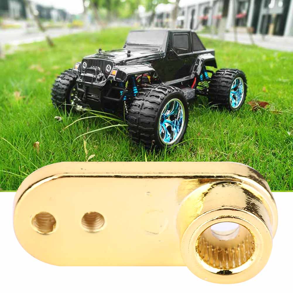 CNC Machining 25T Steering Servo Arm Upgrade Parts for 1Celsius10 1Celsius8 RC Car (Gold)