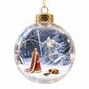 New Plastic Christmas Ball Ornament Clear Lighted Hanging Ornament Ghost Figure Pumpkin Figure LED Light Ball Home Decor